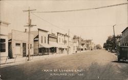 Main St. Looking East Kirkland, IL Postcard Postcard Postcard