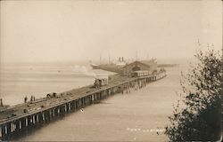 Port Harford Wharf & Pacific Coast Railway Avila Beach, CA Postcard Postcard Postcard