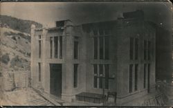 Dam Power Station Under Construction Postcard