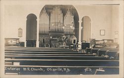 Interior M.E. Church Postcard