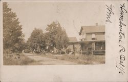 Houses, Horse & Carriage Postcard