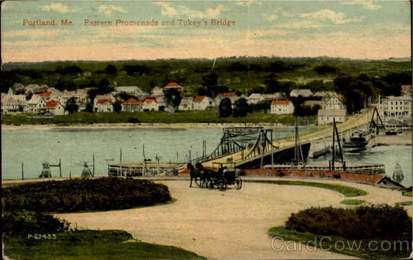 Eastern Promenade and Tukey`s Bridge Portland Maine