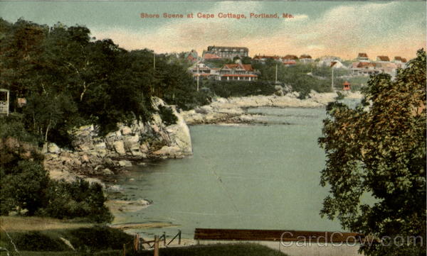 Shore Scene at Cape Cottage Portland Maine