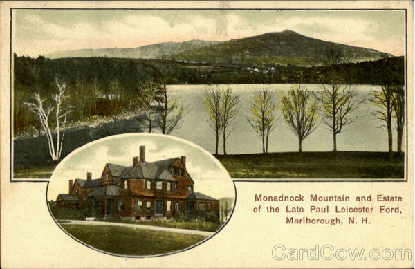 Monadnock Mountain and Estate of the Late Paul Leicester Ford Marlborough New Hampshire