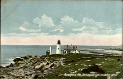 Pemaquid Light looking Maine Postcard Postcard