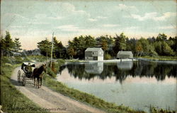 sawyers pond Southport, ME Postcard Postcard