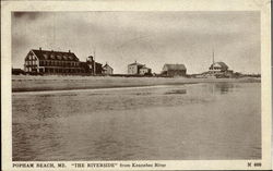 The Riverside from Kennebec River Postcard