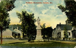 Soldiers Monument Canton, ME Postcard Postcard