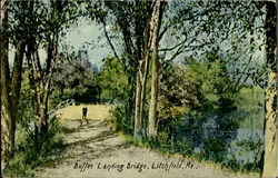 Buffee Landing Bridge Litchfield, ME Postcard Postcard