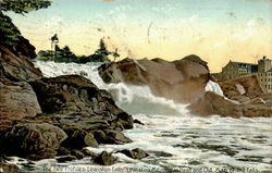 The Two rofiles Lewiston Falls. Indian Head and Old Man of the Falls Maine Postcard Postcard