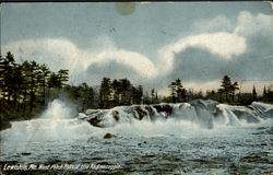 West Pitch Falls of the Andorscoggin Lewiston, ME Postcard Postcard