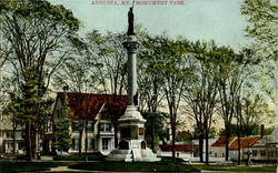 Monument Park Augusta, ME Postcard Postcard