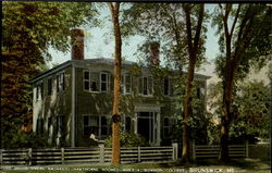 The House where Nathaniel roomed while at Bowdoin College Postcard