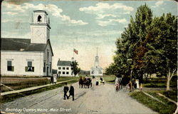 Main Street Boothbay, ME Postcard Postcard