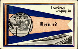 I arrived safety in Bernard Postcard