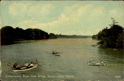 Damariscotta River from Bridge Maine Postcard Postcard