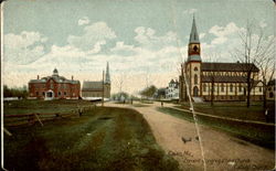Convent-Congregational Church Postcard