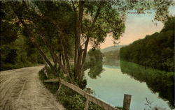 water, Road and Mills Woodstock, VT Postcard Postcard