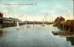 Waterfront Yacht Club Slip Burlington, VT Postcard Postcard