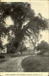 The Common And School House Mason, NH Postcard Postcard