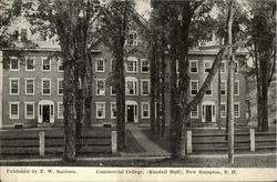 Commercial College Randall Hall New Hampton, NH Postcard 