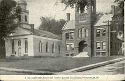 Congregational Church And Grafton County Courthouse Plymouth, NH Postcard Postcard