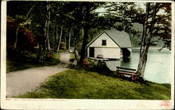 Boat House On Echo Lake Postcard