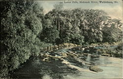 Lower Falls, Medomak River Waldoboro, ME Postcard Postcard