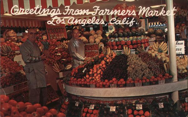 Produce at Farmers Market Los Angeles California