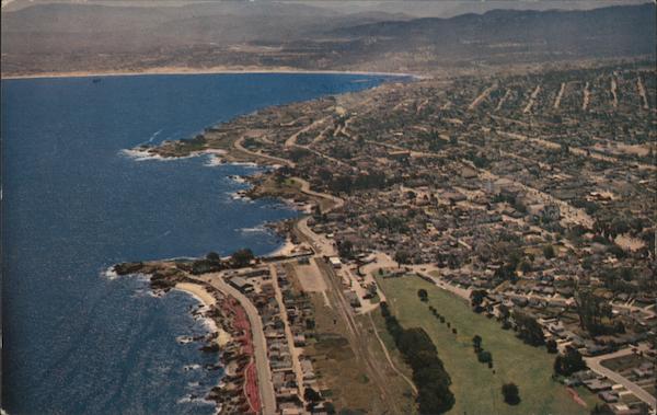 Aerial View of the Monterey Peninsula Pacific Grove California