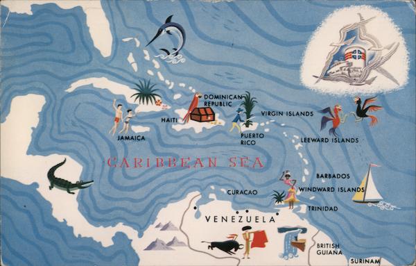 Ships of Alcoa Steamship Company Routes in Caribbean Sea