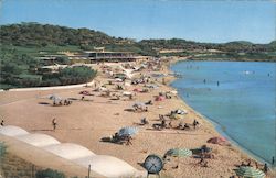 Vouliagmeni - The fashionable ASTIR Beach and bungalows on the Apollo Coast - Olympic Airways Postcard