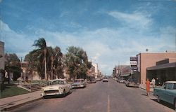 View of Main Street Looking North in Cocoa Florida Postcard Postcard Postcard