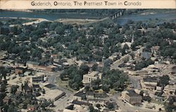 Aerial View of Town Postcard