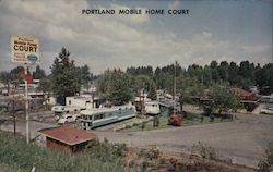 Portland Mobile Home Court Oregon Postcard Postcard Postcard