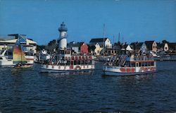 The Marina Hotels' Fun Fleet - Marina Belle and Showboat Marina del Rey, CA Postcard Postcard Postcard