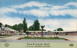 Town & Country Motel Postcard