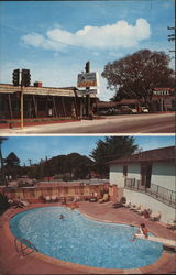 Twin Oaks Motel & Restaurant Postcard