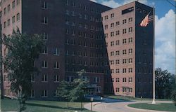 Entrance View of Veteran's Administration Hospital Postcard