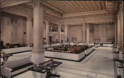 Main Banking Room Crocker First National Bank Postcard