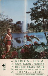 Africa - U.S.A. - Watusi Geyser Ticket Postcard