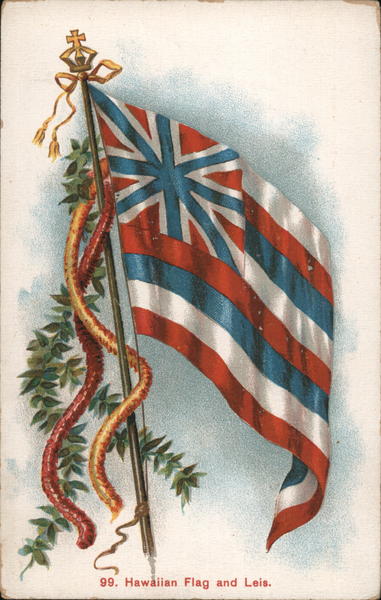 Hawaiian Flag and Leis