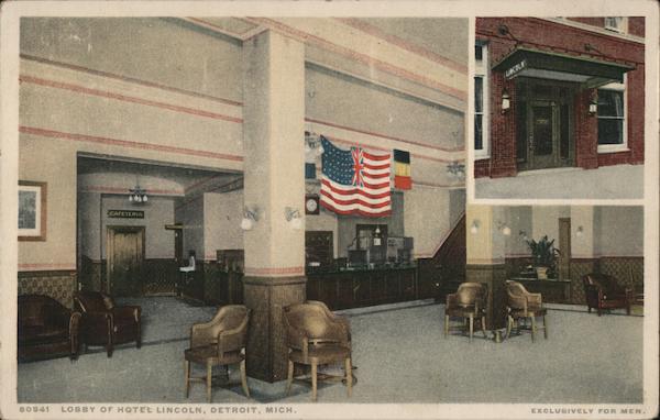 The Lobby of Hotel Lincoln Detroit Michigan