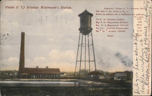 Vinita Artesian Waterworks' Station, Indian Territory Oklahoma