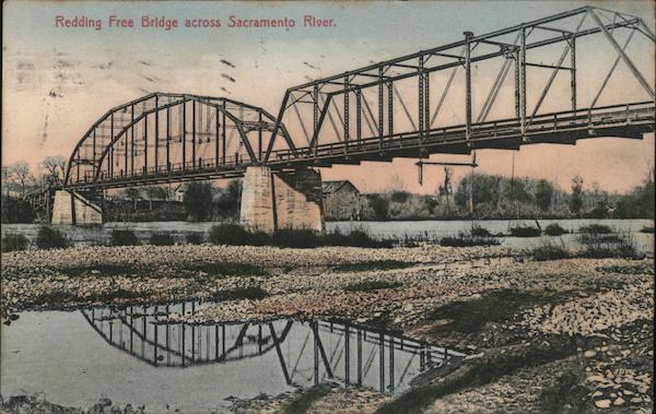 Redding Free Bridge across Sacramento River California