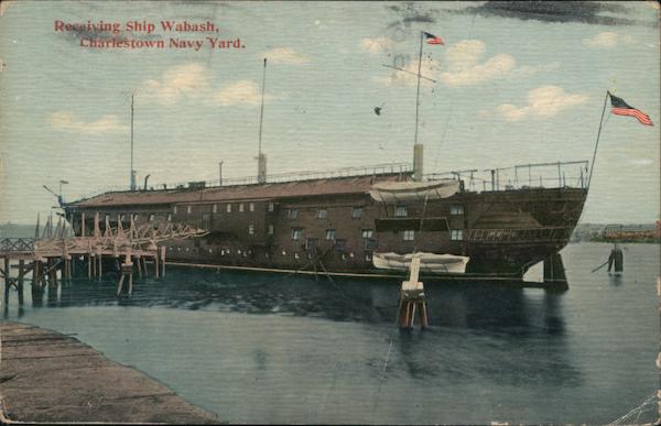 Receiving Ship Wabash, Charlestown Navy Yard Boston Massachusetts