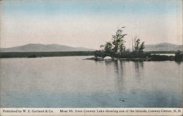 Moat Mountain from Conway Lake showing one of the Islands Center Conway New Hampshire