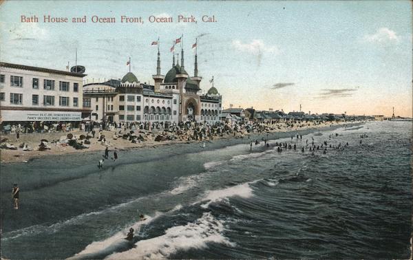 Bath House and Ocean Front Ocean Park California