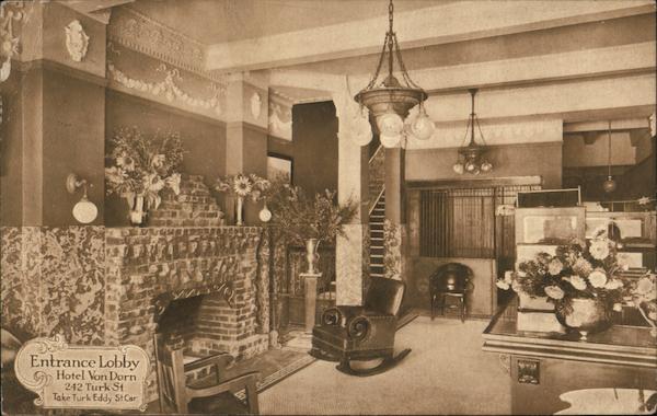 Entrance Lobby, Hotel Von Dorn San Francisco California