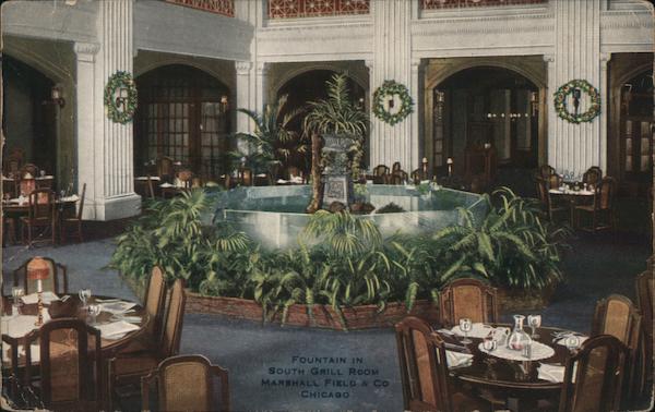 Fountain in South Grill Room, Marshall Field & Co. Chicago Illinois